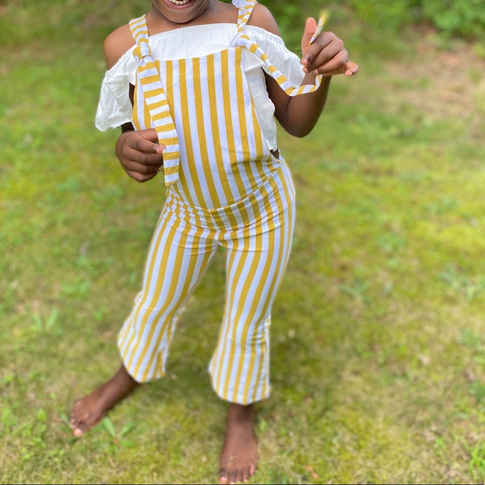 Stripe Tie knot Romper